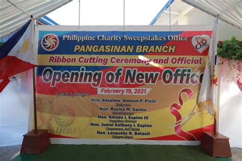 PCSO PANGASINAN BRANCH NASA BAGO NA NITONG .